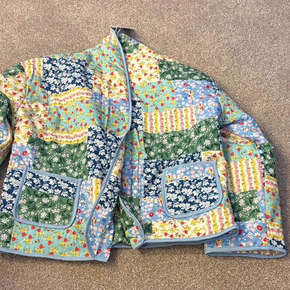NWT Colorful Quilted Jacket
